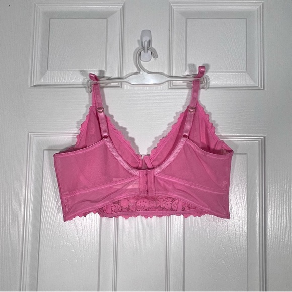 Jessica Simpson Coquette Elegant Pink Lace Bralette 38C - Picture 6 of 10